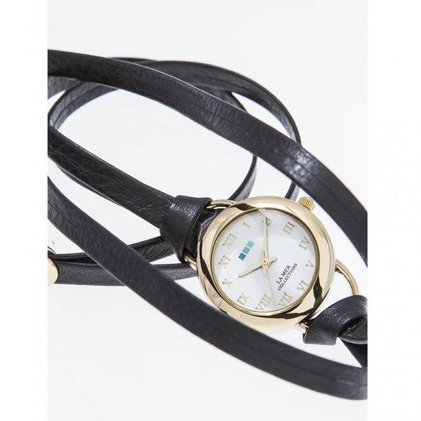 La Mer Burgundy Leather Wrap Watch ❤️ La Mer | Accessories | La Mer Collections Venetian Stones  main image 4
