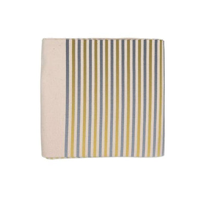 Silver and Gold Striped Tablecloth Give Simple