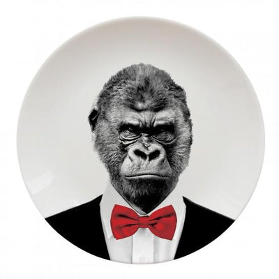 Gorilla Party Animal Plate Just Mustard