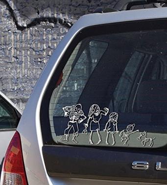 Zombie Family Car Stickers Gamago