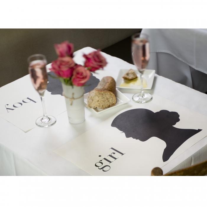 Boy/Girl Party Sitting Placemats Plat du Jour