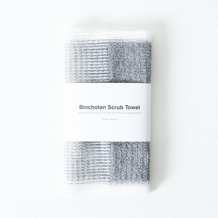 Binchotan Charcoal Body Scrub Towel Morihata 