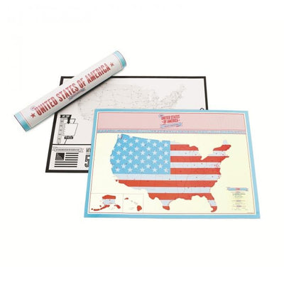 Travel Scratch Map of America Luckies UK