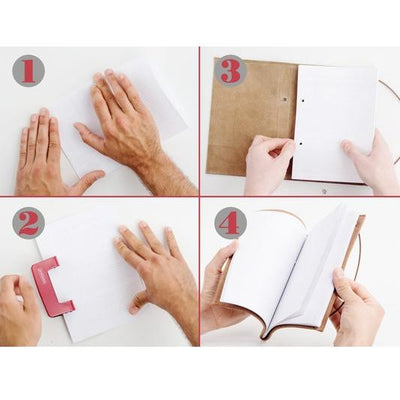 Reusable Leather Notebook Give Simple