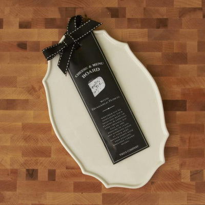 Cheese Plate with Erasable Pencil Two's Company