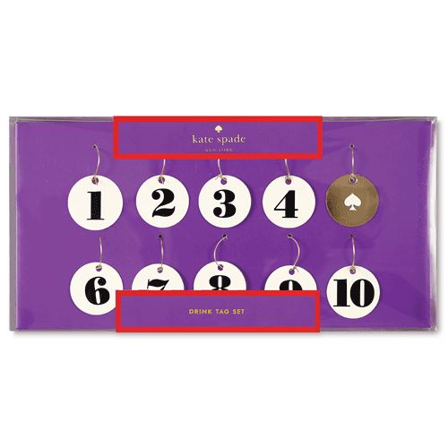 Kate Spade Wine Tag Set Lifeguard Press/lilly pulitzer a 