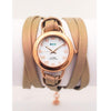 Comet Rose Leather Wrap Watch Give Simple