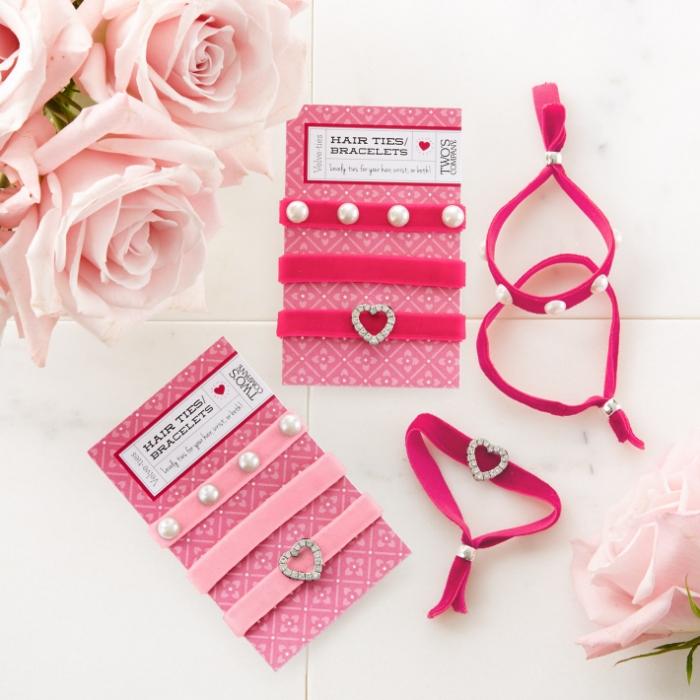 Sweetheart Hair Ties (Set of 3) Two's Company 