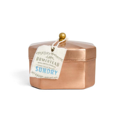 Octagon Copper Tin Candle - Sundry dpm fragrances