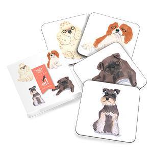 Pooches Coasters (Set of 4) Magpie